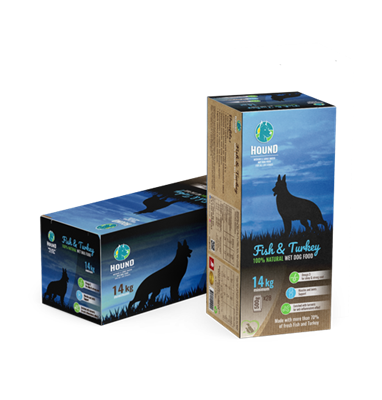 HOUND מזון טבעי לכלבים בטעם דגים והודו