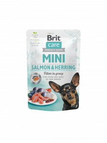 פאוץ' לכלב בריט קאר- סלמון והרינג 85 גרם