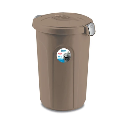 פח אחסון איטלקי 46 ליטר 15 ק"ג- צבע חום