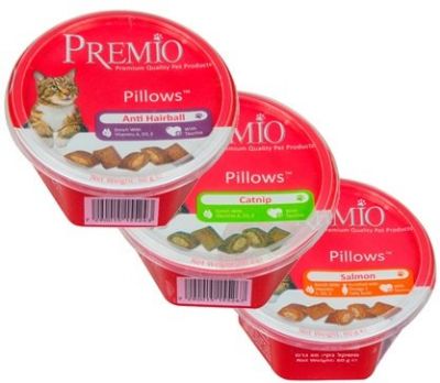 חטיף פרימיו כריות 60 גר' סלמון/היירבול/קטניפ.