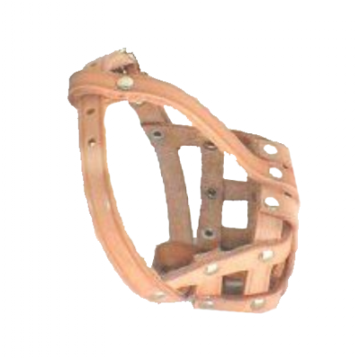 מחסום עור לכלבים עם אף פחוס